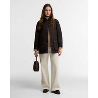 Rustic/Classic Barbour Womens Acorn Wax Jacket ON MODEL