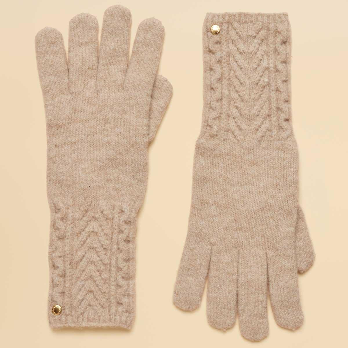 Joules Womens Cable Knit Gloves