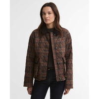 Muted Tartan Barbour Womens Louden Quilted Jacket Front
