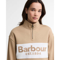 Warm Trench Barbour Womens Zaria Half Zip Sweatshirt LOGO
