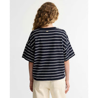 Dark Navy/Cloud Barbour Womens Ambleside Striped Top Back