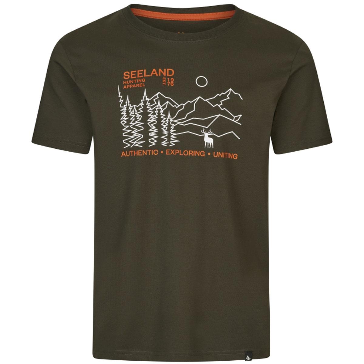 Pine Green Seeland Mens Landscape T-Shirt