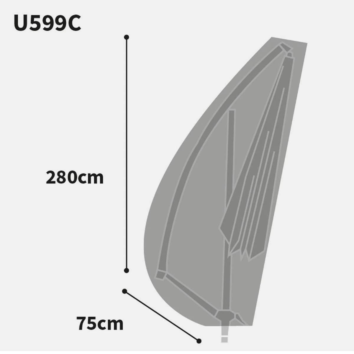 Bosmere Ultimate Protector Cantilever Parasol Cover Large Charcoal U599C