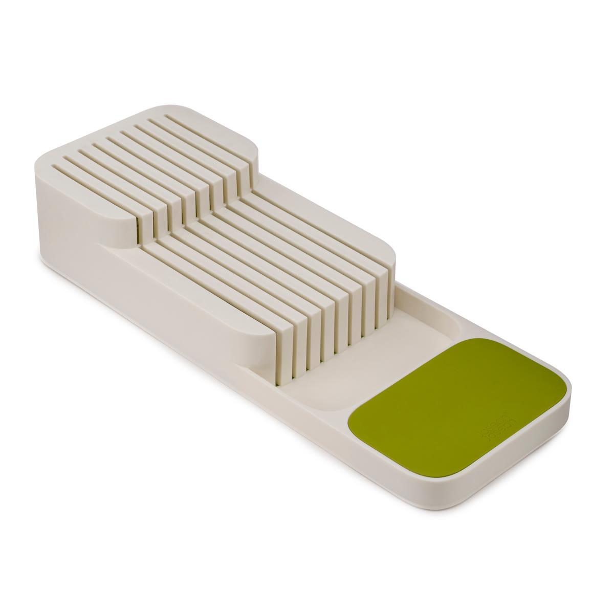 White/Green Joseph Joseph DrawerStore Compact 2-tier Knife Organiser