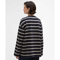 Dark Navy/Ecru Stripe Barbour Womens Maeve Top Back