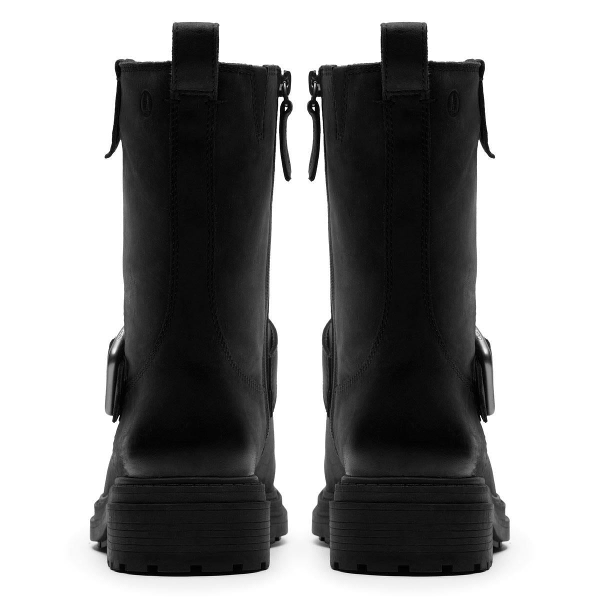 Black Leather Clarks Womens Orinoco3 Bay Boot Back