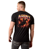 Black Ariat Mens Country Rock T-Shirt Back on Model