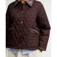 RUSTIC Barbour Womens Icons Tartan Collar Cropped POCKET