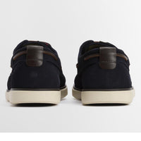Navy Suede Barbour Rothley Boat Shoe back