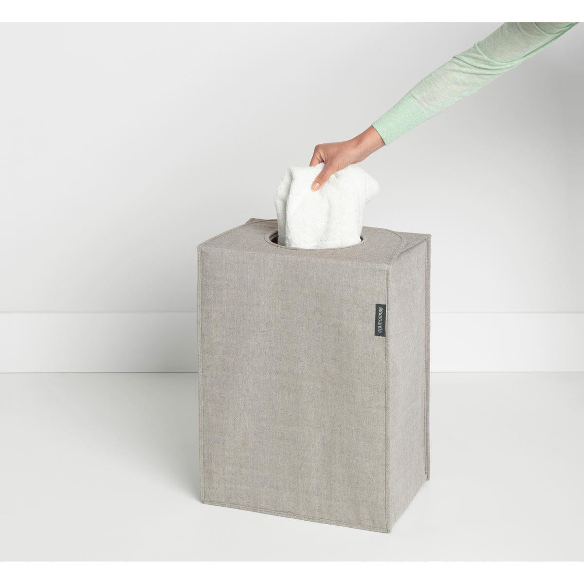 Grey Brabantia Rectangular Laundry Bag In Use