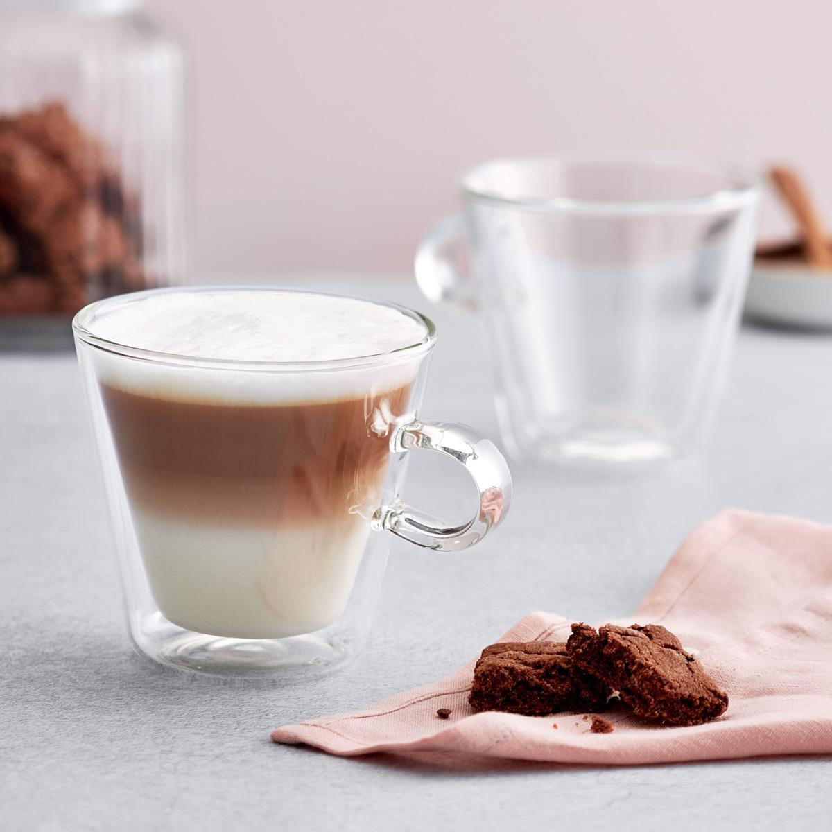 Judge Duo Flare 2 Piece Latte Glass Set 325ml Lifestyle