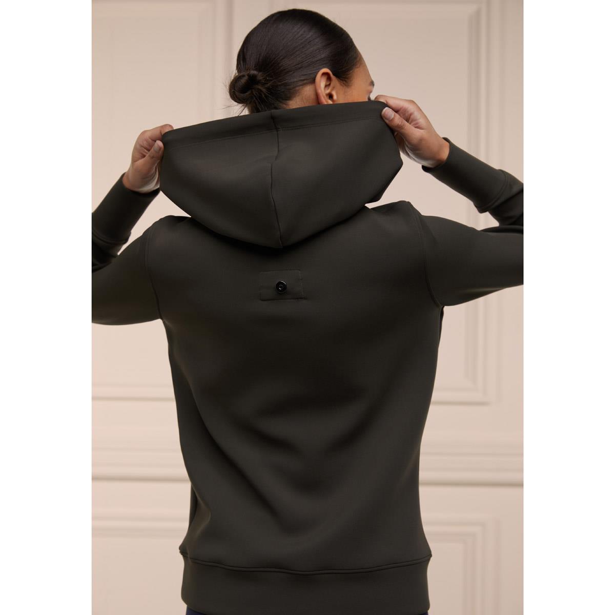 Heritage Khaki Holland Cooper Womens Crystal Hoodie Hood Detail