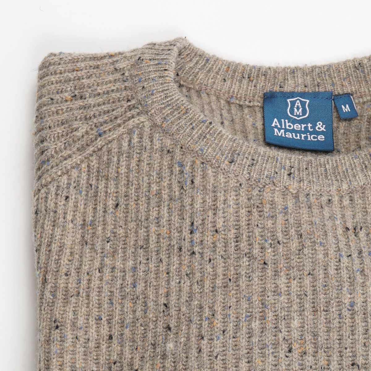 Albert and Maurice Donegal Rib Jumper Mink