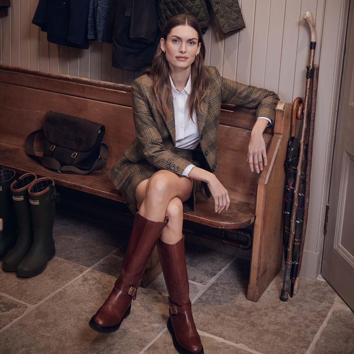 Arabesque/Brown Barbour Womens Carlby Tailored Jacket Lifestyle