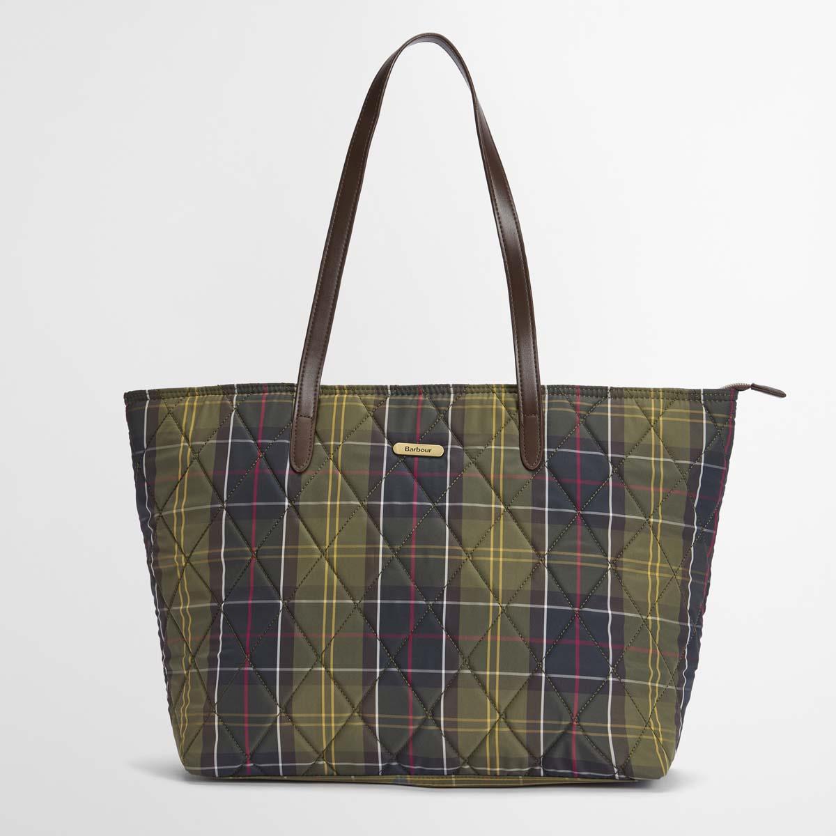Classic Tartan Barbour Wetherham Quilted Tartan Bag front