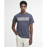 Washed Navy Barbour Mens Thurford T-shirt front