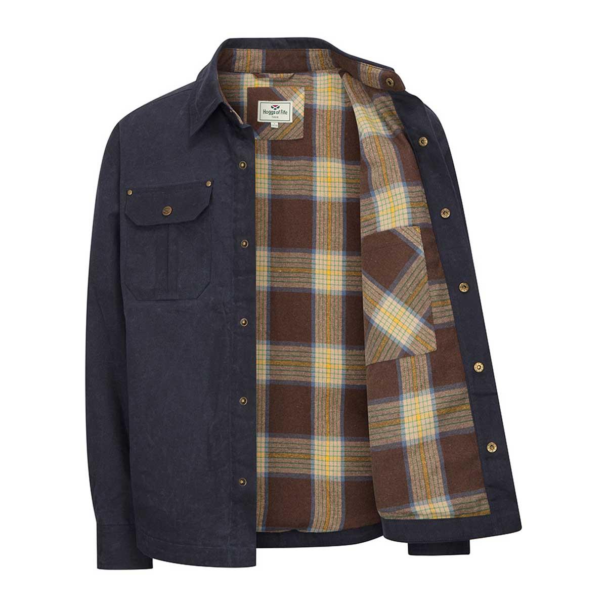 Hoggs Of Fife Huntly Mens Huntly Waxed Canvas Utility Overshirt