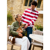 Red Multi Dubarry Mens Goresbridge Rugby Top Couple Lifestyle