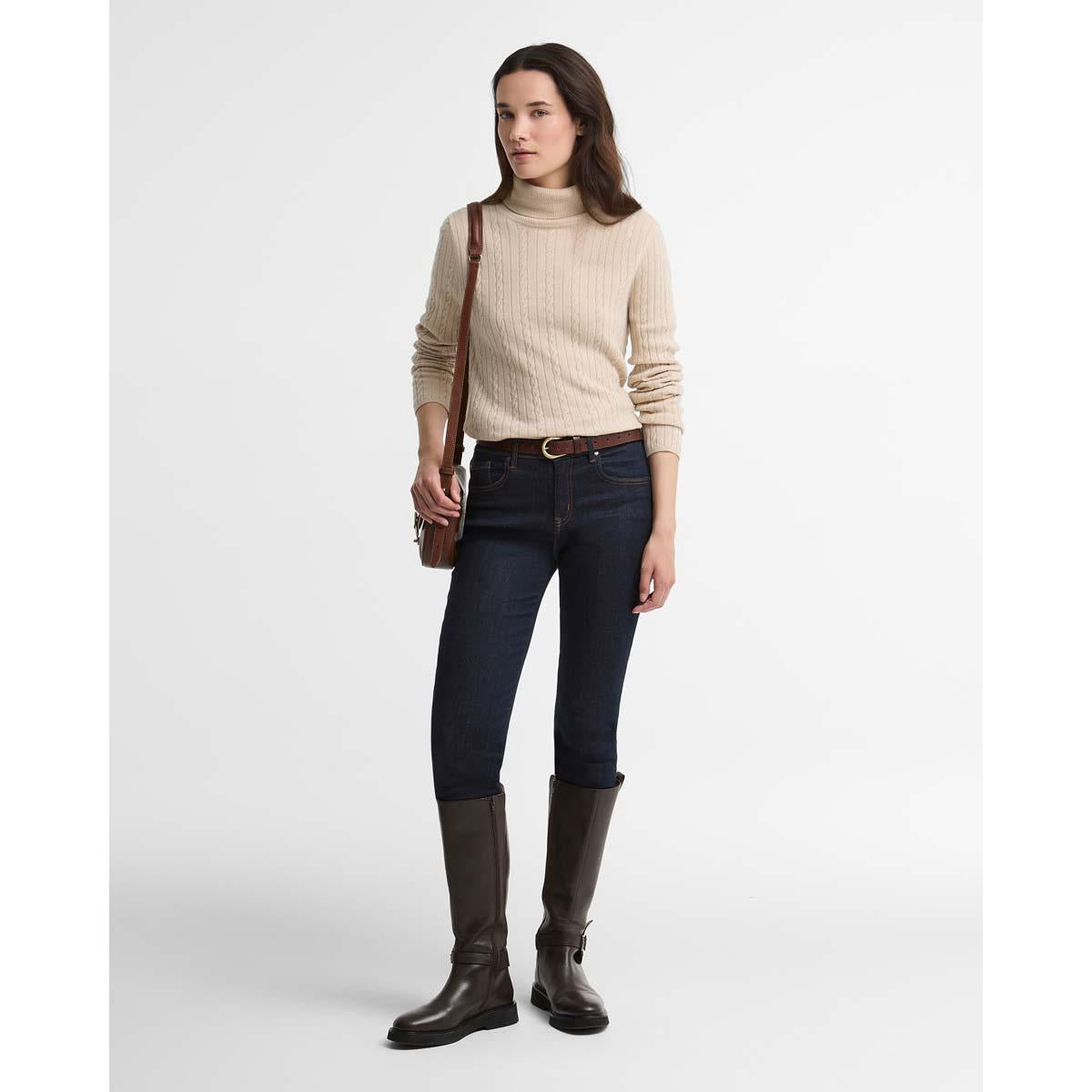 BIRCH Barbour Womens Georgette Knitted Jumper ON MODEL