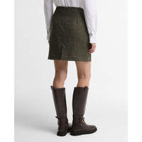 Olive Prince Of Wales Barbour Womens Browning Skirt BACK2