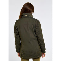 Olive Dubarry Womens Sherwood Waterproof Jacket On Model Back