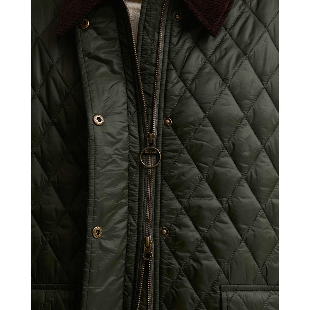 Olive/Shadow Classic Barbour Womens Mildred Quilted Cape Zip