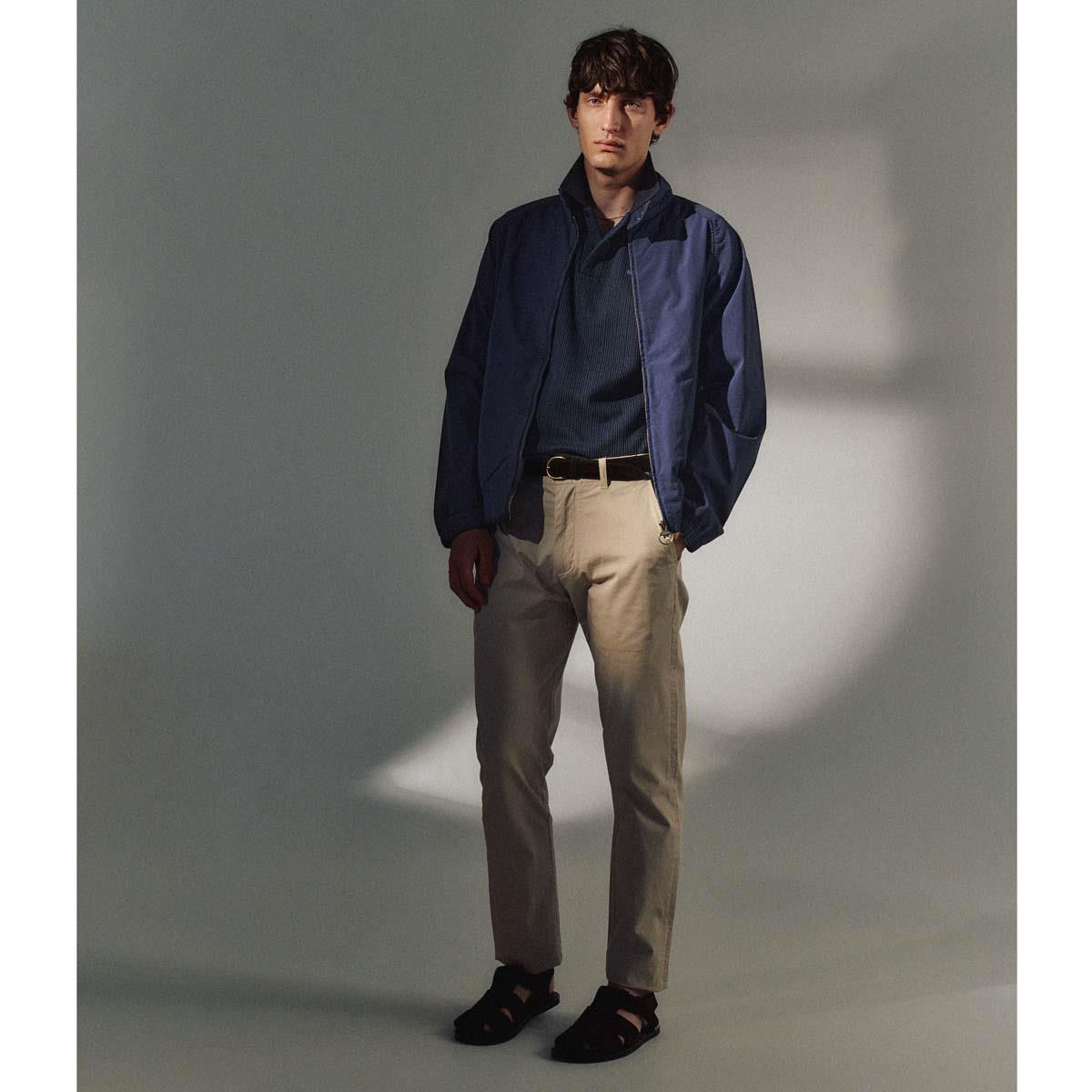 Dark Denim Barbour Mens Royston Cotton Casual Jacket Lifestyle 2