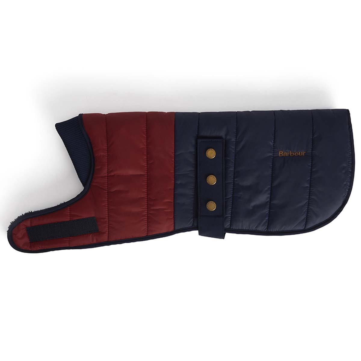 Red/Navy Barbour Brampton Quilted Dog Coat