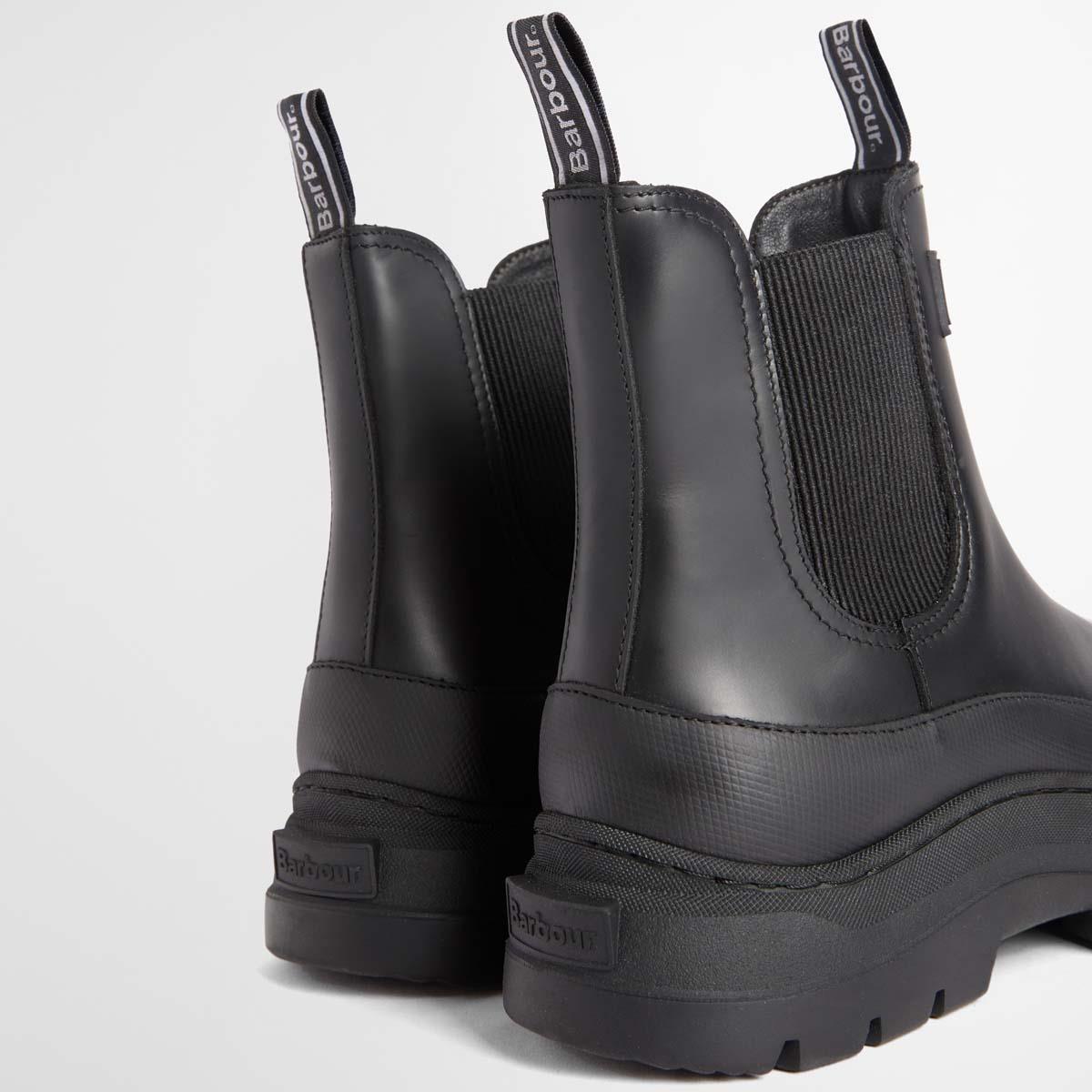 BLACK Barbour Womens Harriety Chelsea Boot BACK