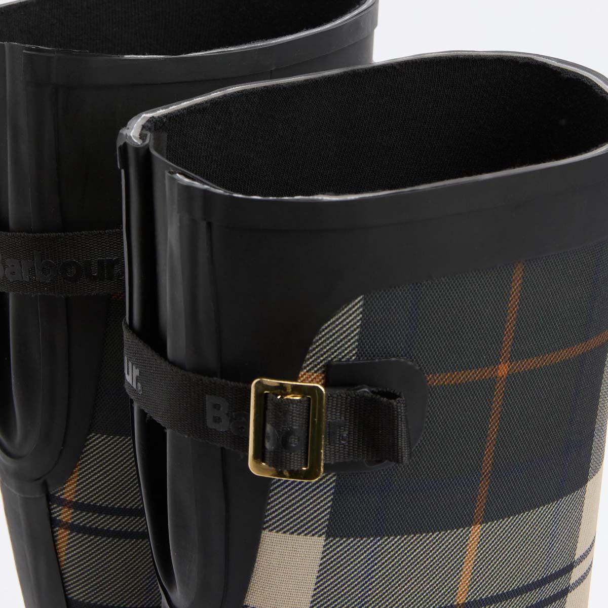 Black/Ancient Tartan Barbour Womens Dena Tall Welly top