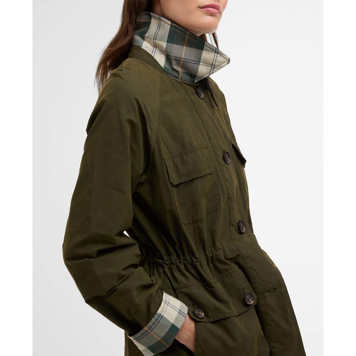 Olive/Ancient Barbour Womens Croton Casual Jacket side