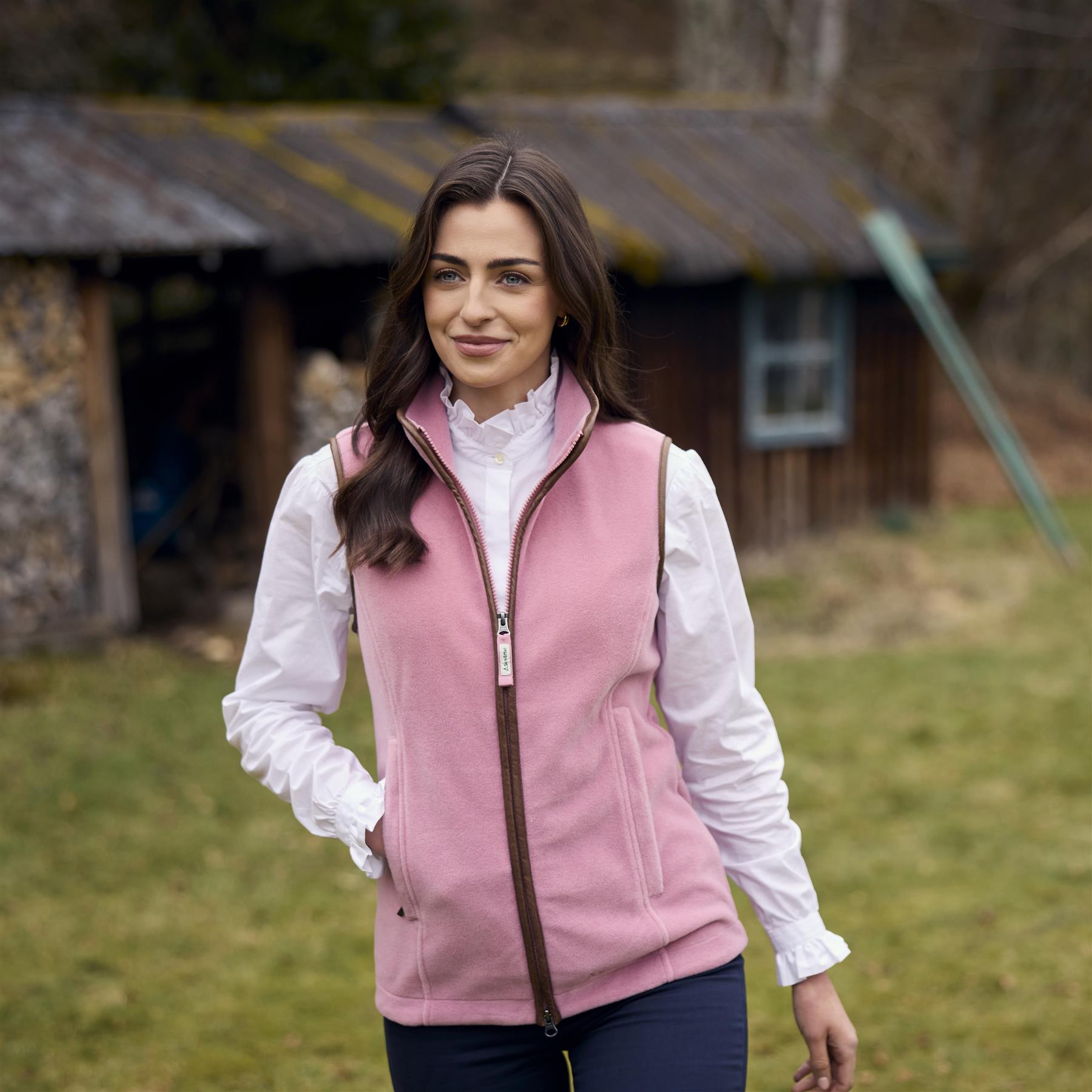 Antique Rose Schoffel Lyndon Fleece Gilet