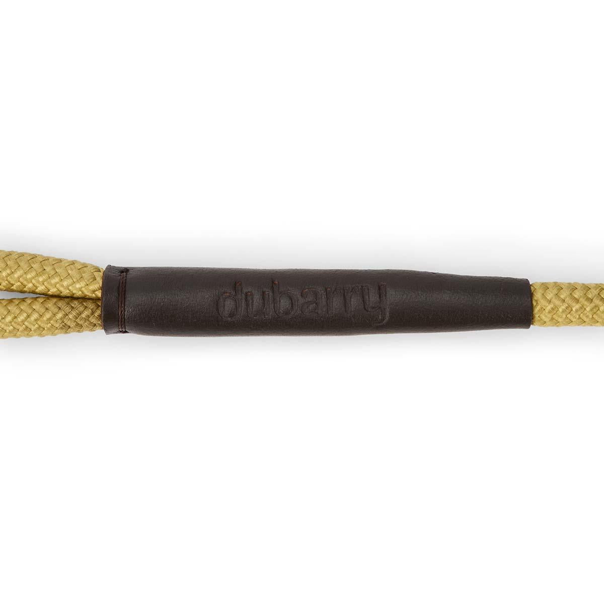 Gold Dubarry Charlie Rope Clip Dog Lead Leather Detail