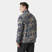 Khaki Rayco AOP Helly Hansen Mens Maridalen Printed Fleece BACK