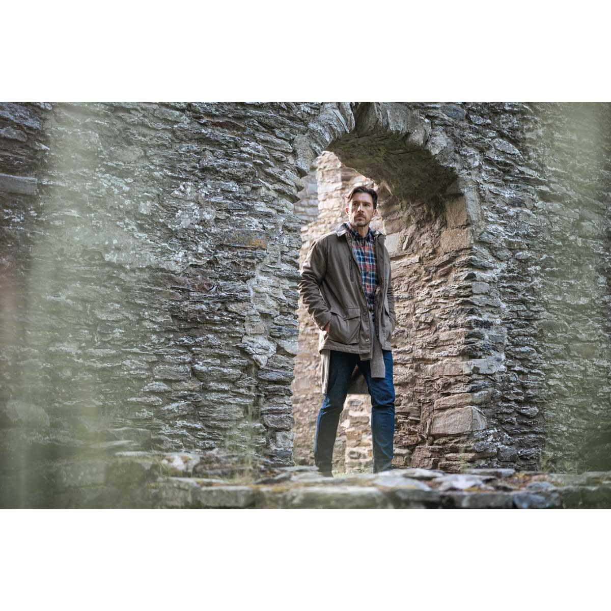 Hoggs Of Fife Mens Balerno Waxed Canvas Barn Coat