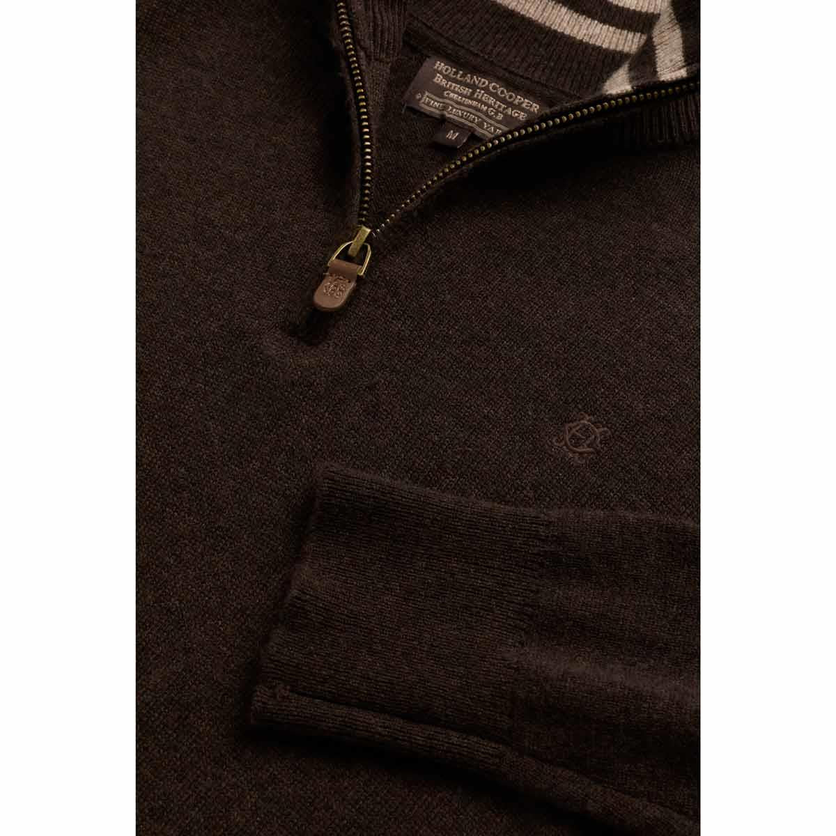 Holland Cooper Mens Fine Quarter Zip Knit Jumper
