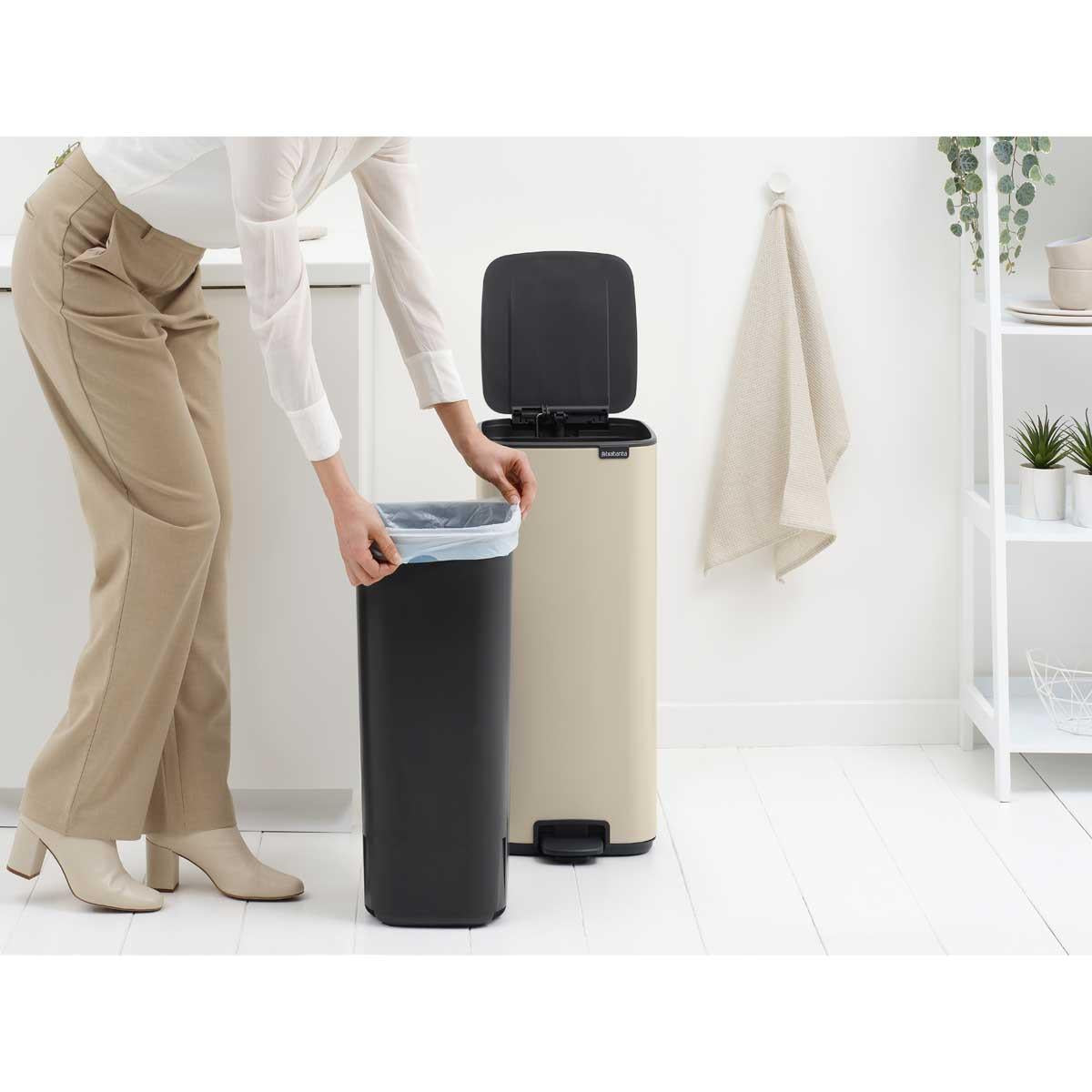 Soft Beige Brabantia Bo Pedal Bin 30 Litre Lifestyle