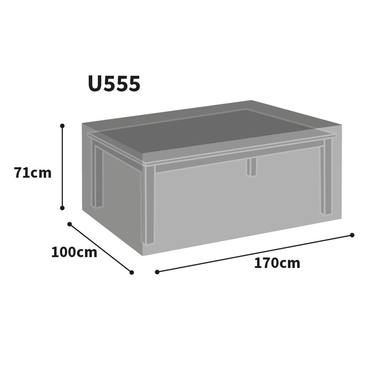 Bosmere Ultimate Protector Rectangular Table Cover 6 Seat Charcoal U555C