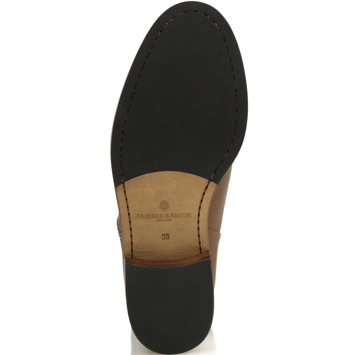 Tan Suede Fairfax and Favor Flat Regina Boot Rear