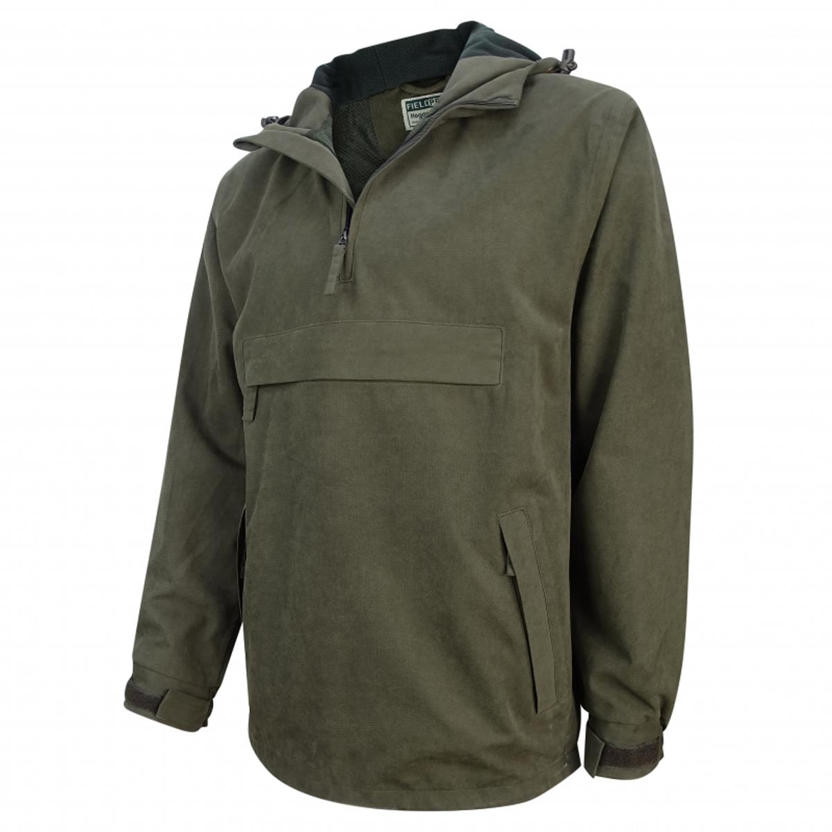 Dark Green Hoggs Of Fife Mens Struther Smock Field Jacket Front