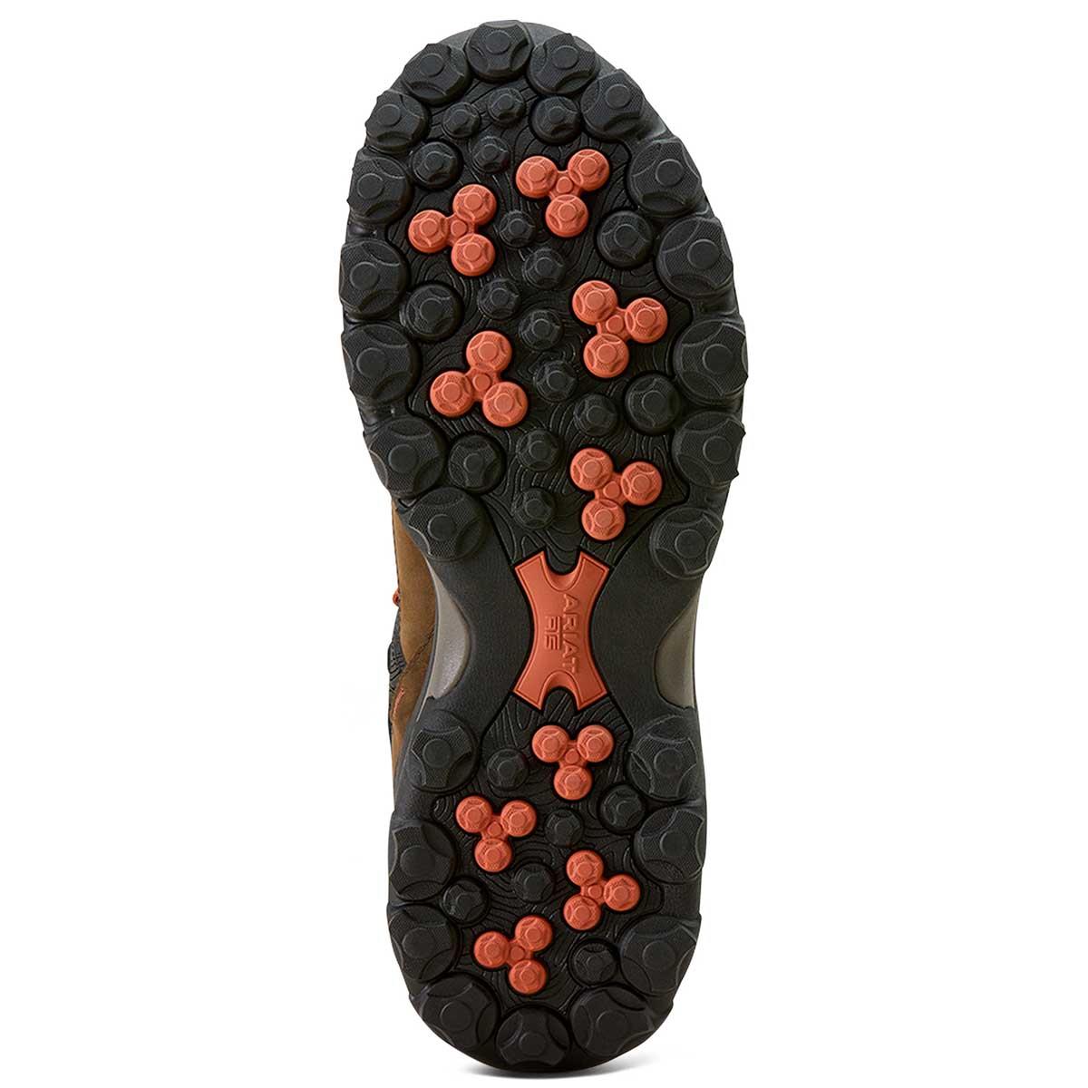 Brown Bark Ariat Mens Traverse Mid Waterproof Hiking Boots Outsole