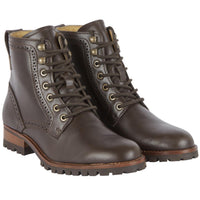 Le Chameau Womens Artemis Cuir Ankle Boot Marron Fonce