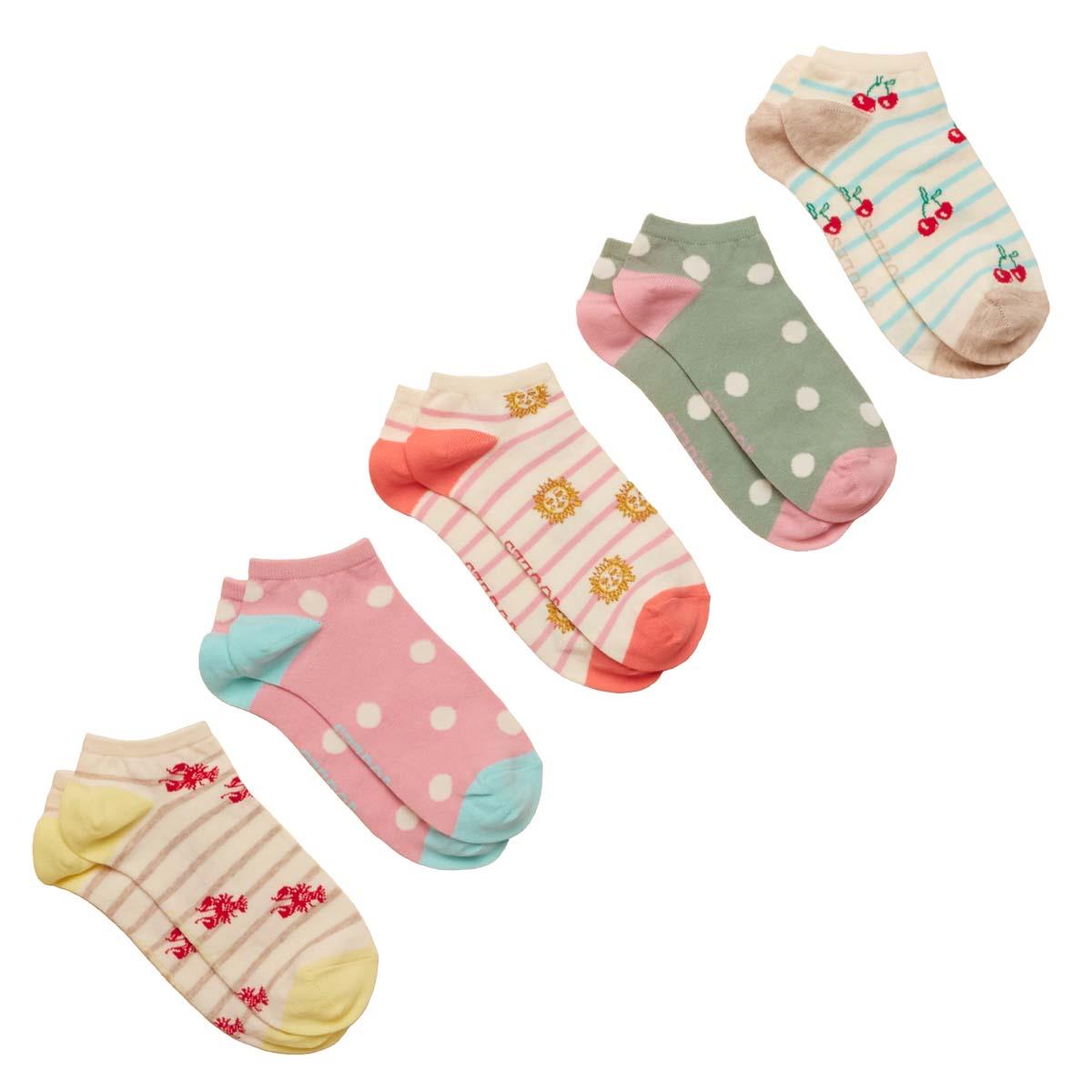 Multi Joules Womens Rilla Socks 5 Pack