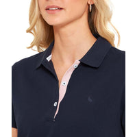 Navy Schoffel Womens St Ives Polo Shirt COLLAR