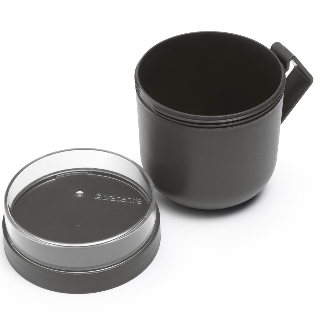 Dark Grey Brabantia Make & Take Soup Mug Open 1
