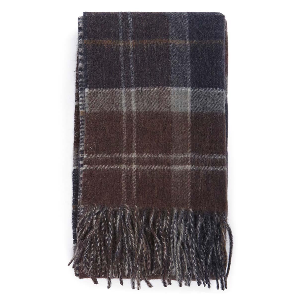 Midnight Oak Tartan Barbour Dramside Reversible Scarf