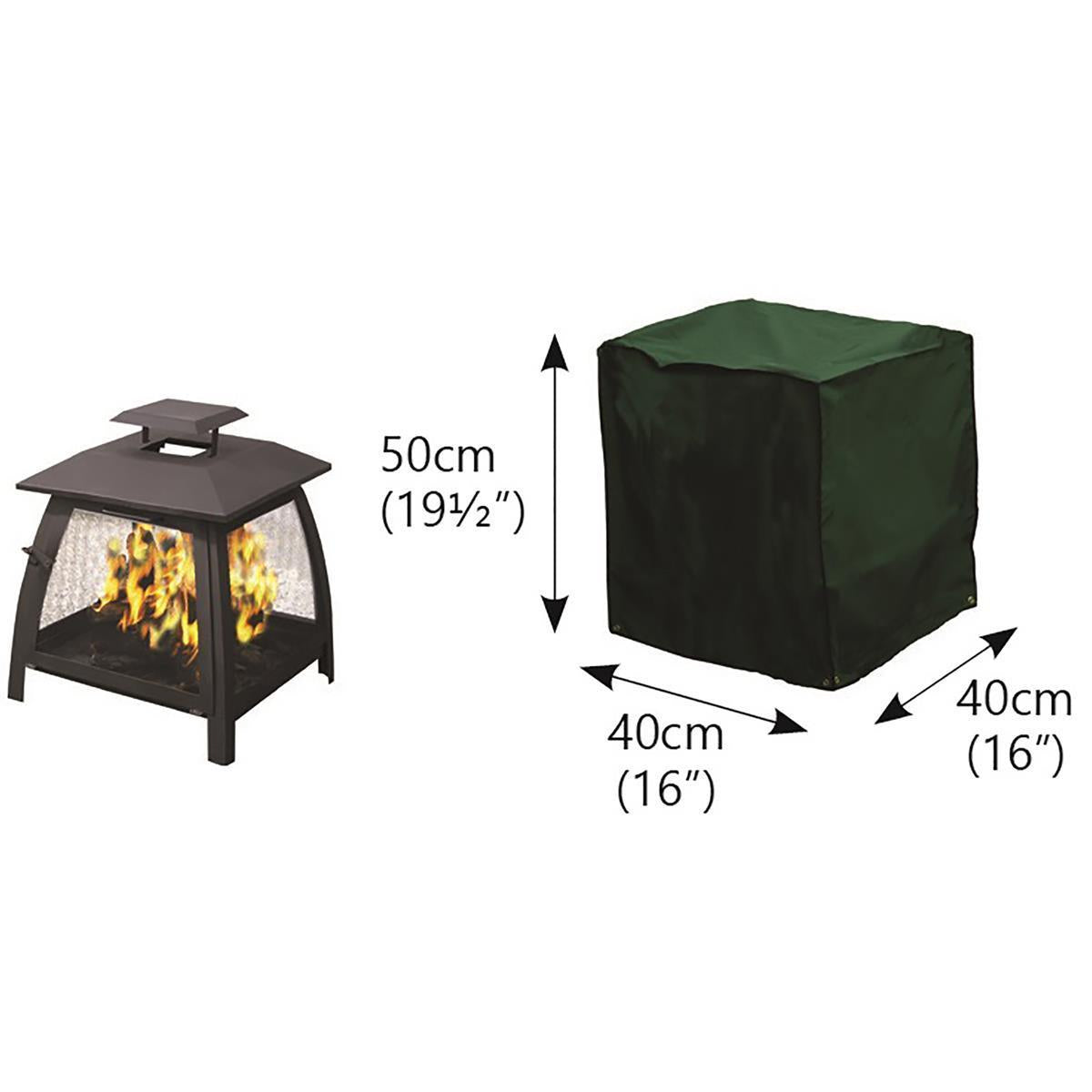 Bosmere Protector 6000 Small Square Fire Pit Cover size
