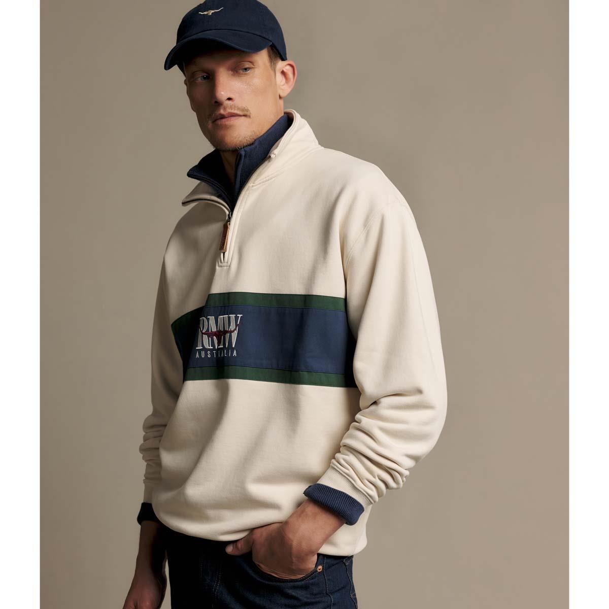 R.M. Williams Mens Classic 1/4 Zip Sweatshirt