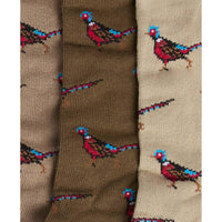 Trench/Beech Mix Barbour Mens Pheasant Sock Gift Box pattern