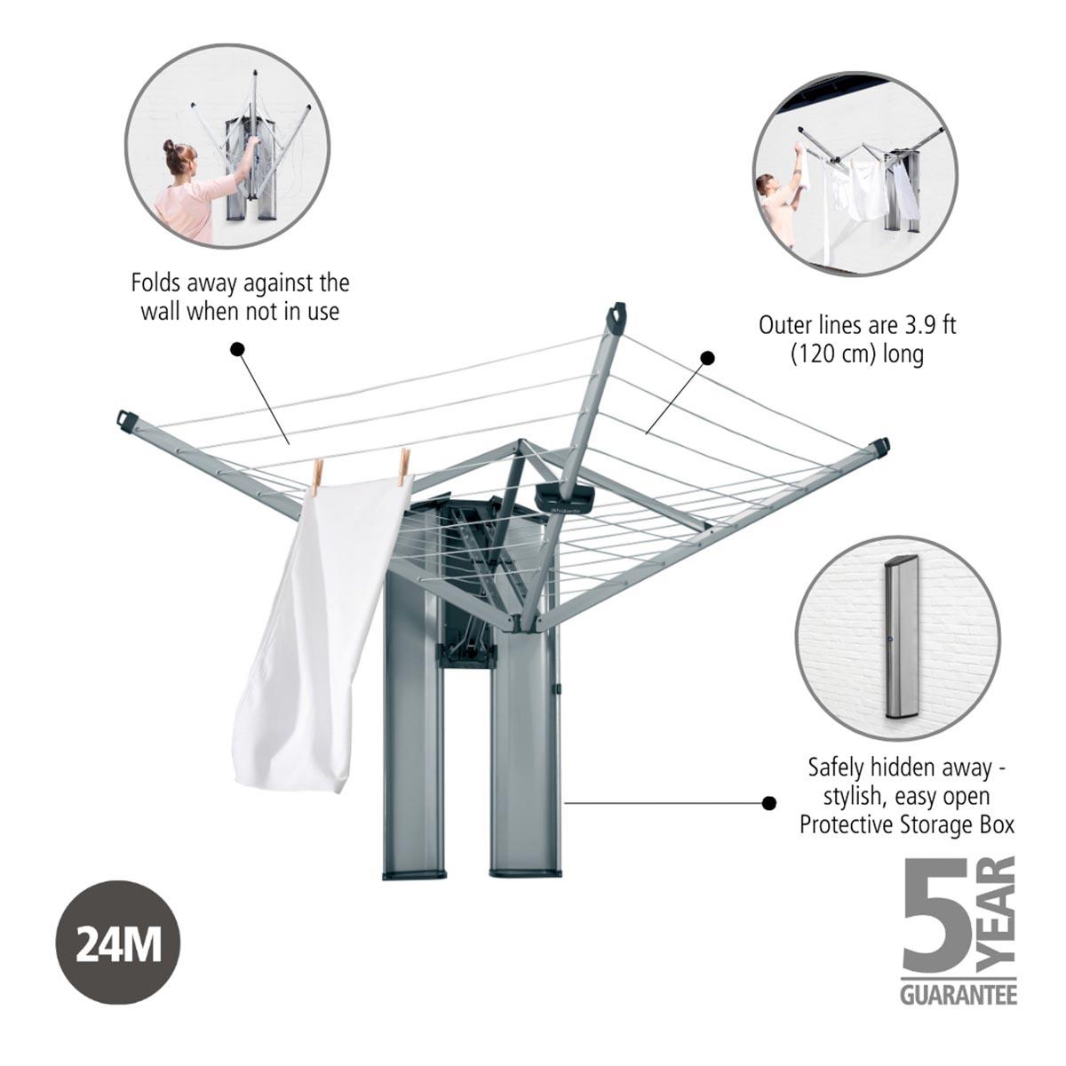 Brabantia Wallfix Dryer With Storage Box
